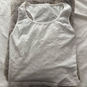 white racerback tank top